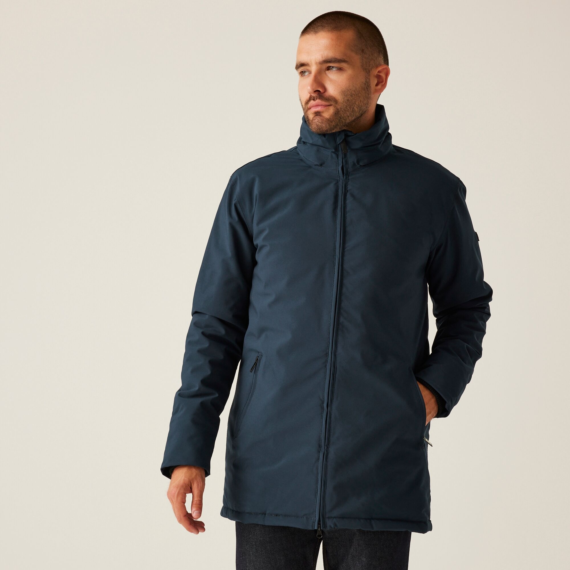 Regatta Men's Dark Navy Hampton Waterproof Jacket In | : 2XL - Image 3