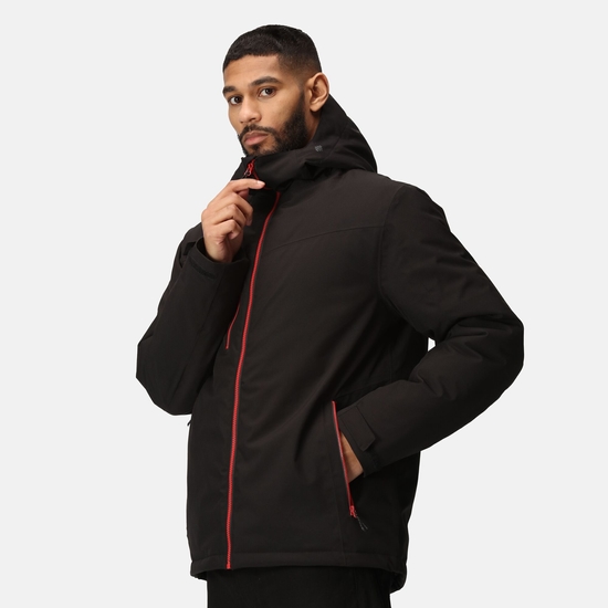 Men's Navigate Insulated Jacket Black Classic Red