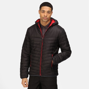 Men's Acadia II Warmloft Down Touch Insulated Hooded Jacket Black Red