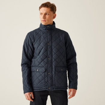 Men's Diamond Quilted Jacket Navy