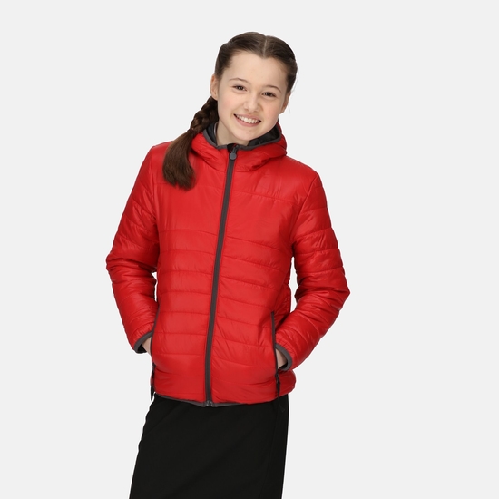 Kids' Stormforce Thermal Insulated Hooded Jacket Classic Red