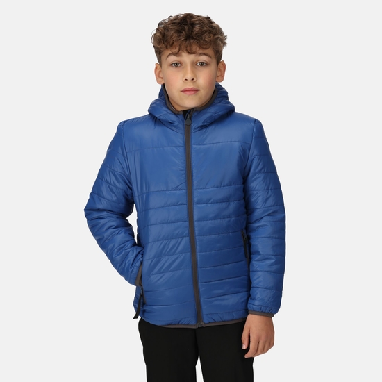 Kids' Stormforce Thermal Insulated Hooded Jacket Royal Blue