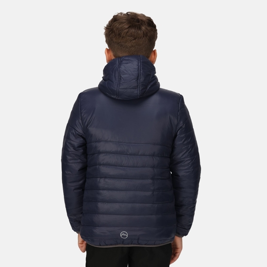 Kids' Stormforce Thermal Insulated Hooded Jacket Navy