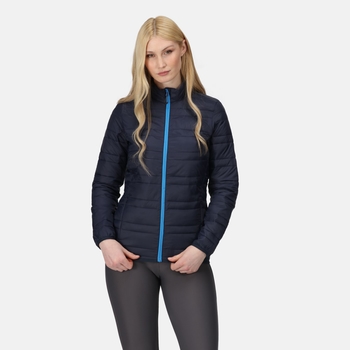 Women's Firedown Baffled Quilted Jacket Navy French Blue