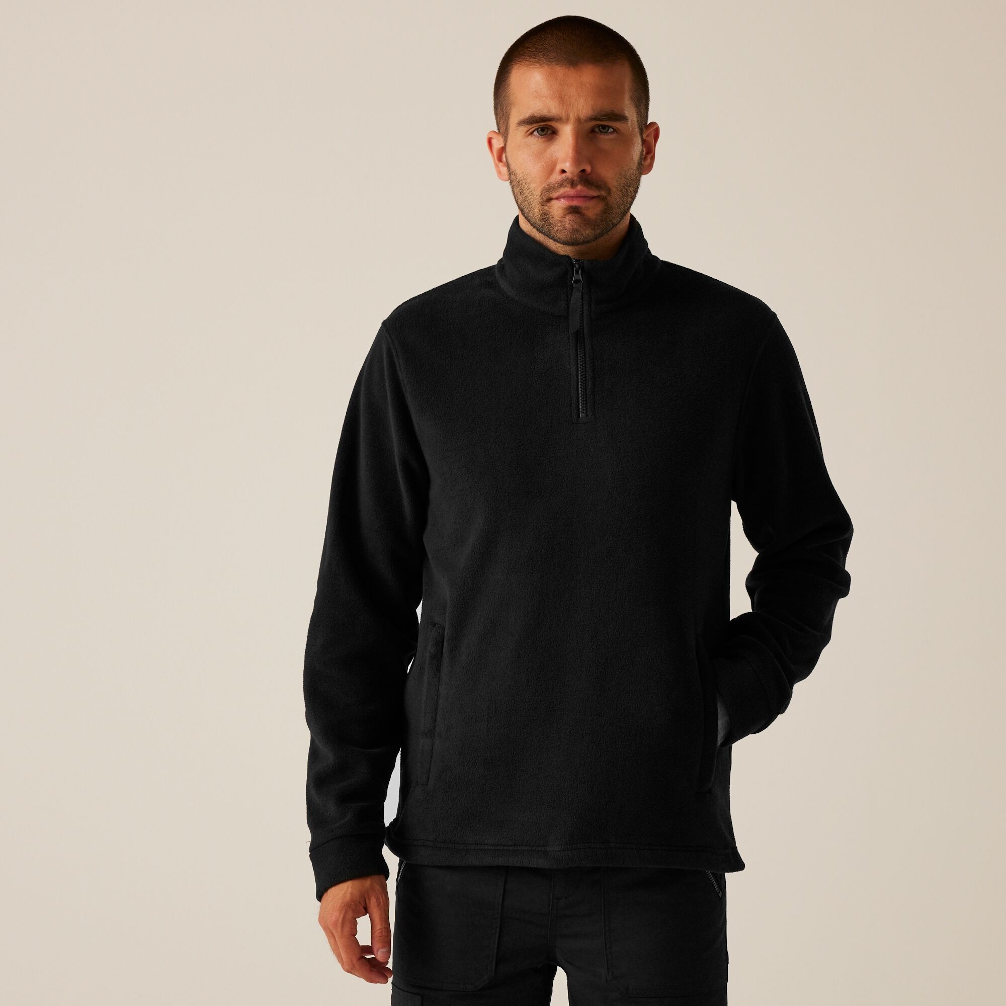 Regatta Professional Męski polar z suwakiem Thor Czarny