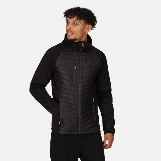 Men's Navigate Hybrid Jacket Black Seal Grey