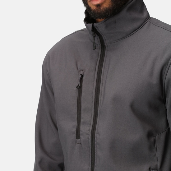 Men's Honestly Made Recycled Softshell Jacket Seal Grey