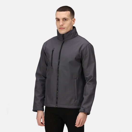 Men's Ablaze 3 Layer Softshell Jacket Seal Grey Black