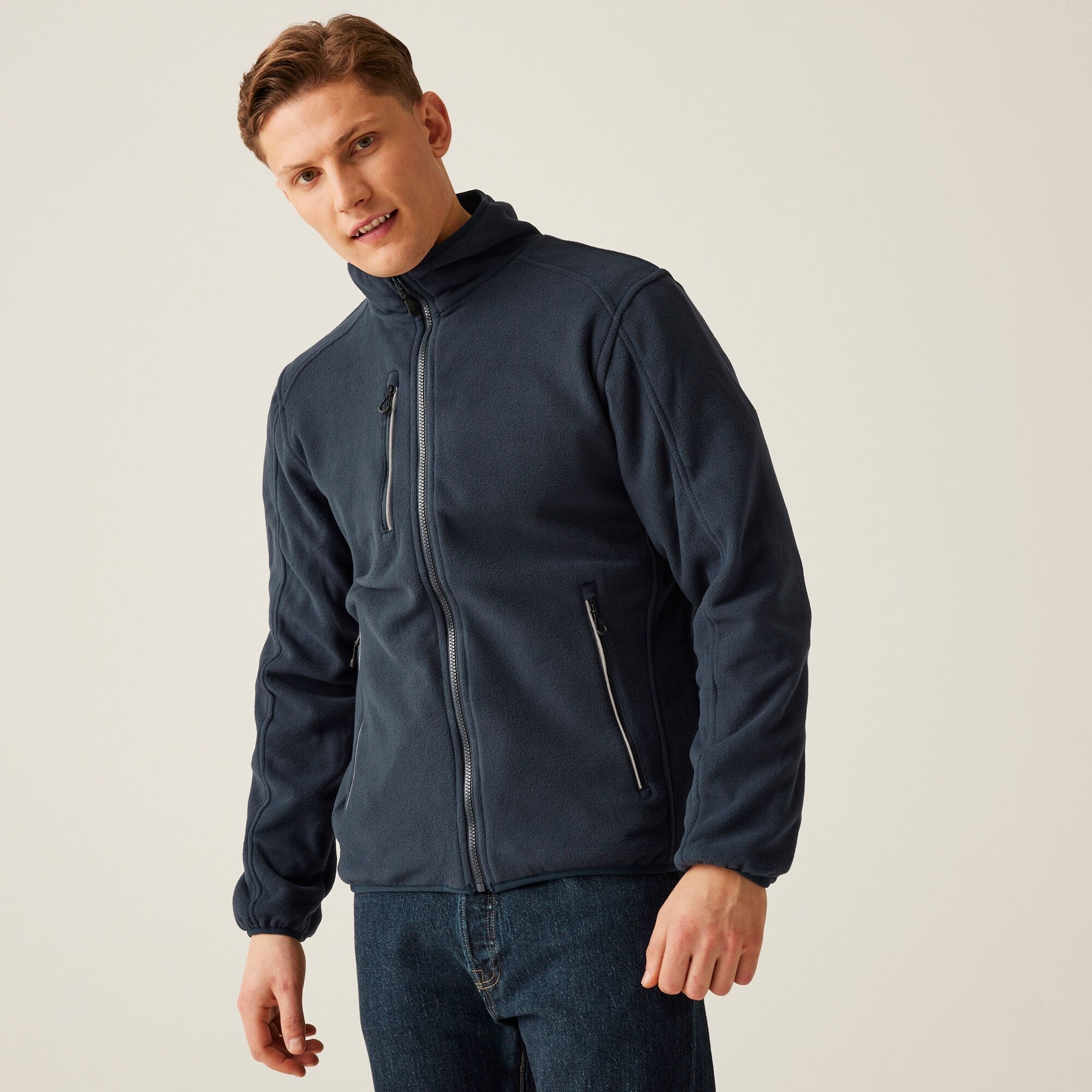 Regatta Professional   Męska bluza z suwakiem Omicron III Niebieski