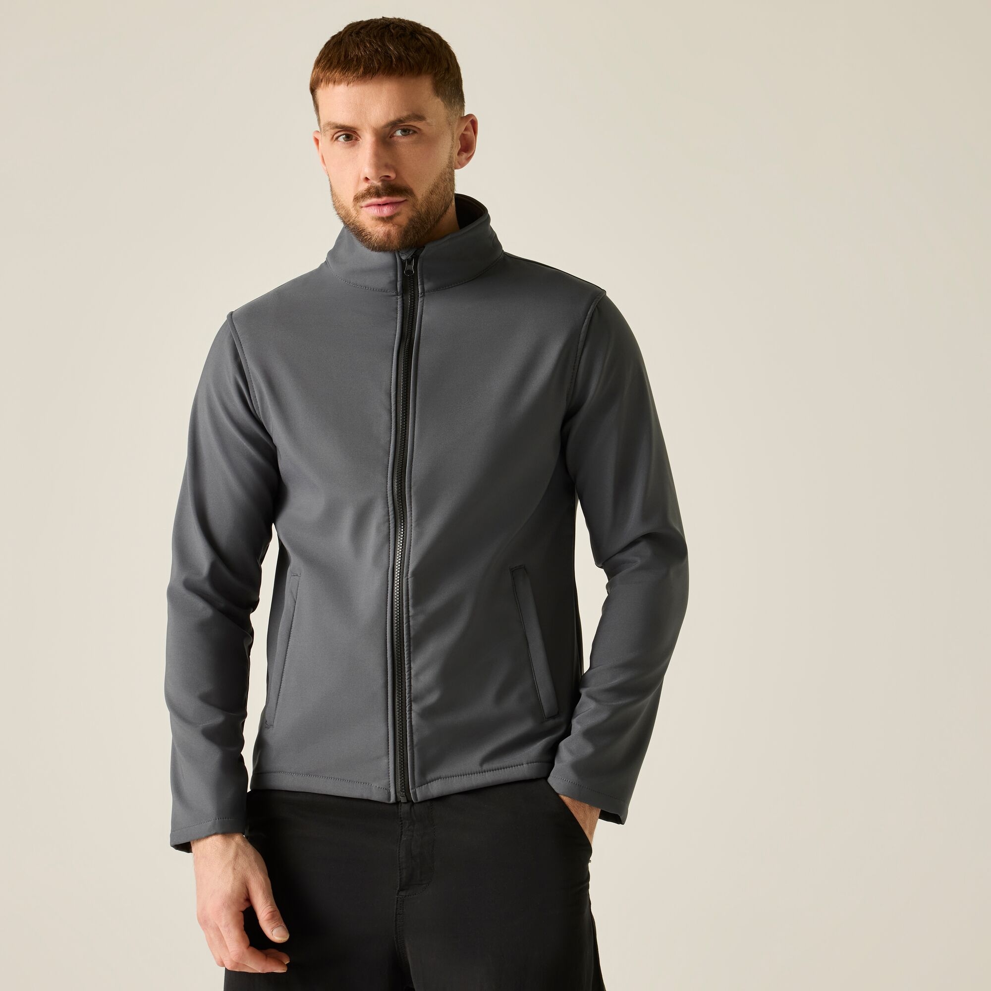 Regatta Professional Men's Winter Ablaze Printable Softshell Jacket - Grey Extra Large