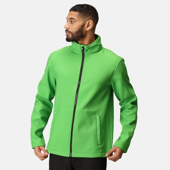 Men's Ablaze Printable Softshell Jacket Extreme Green Black
