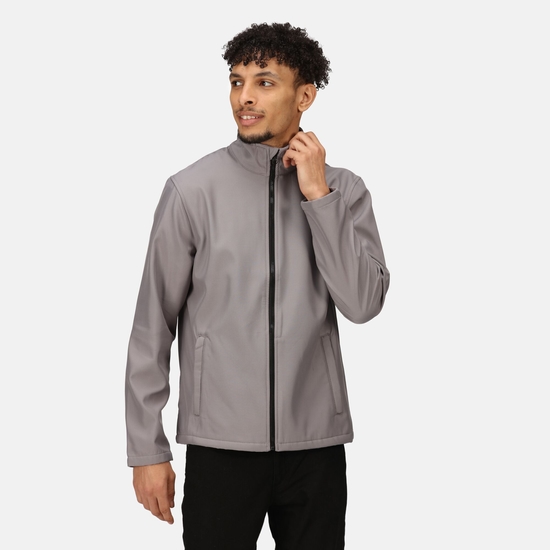 Men's Ablaze Printable Softshell Jacket Rock Grey Black