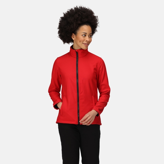 Women's Ablaze Printable Softshell Jacket Classic Red Black