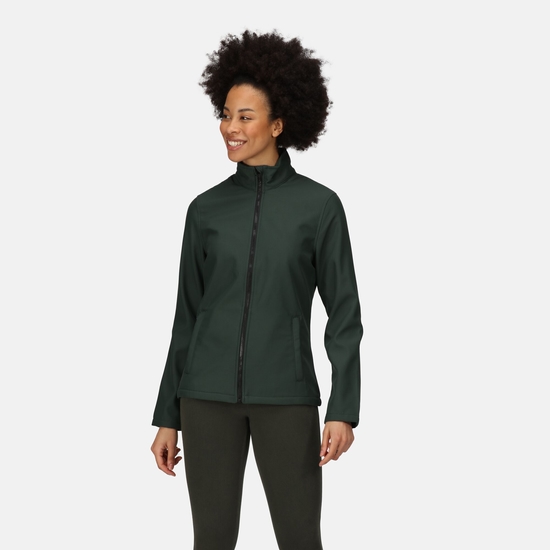 Women's Ablaze Printable Softshell Jacket Dark Spruce Black