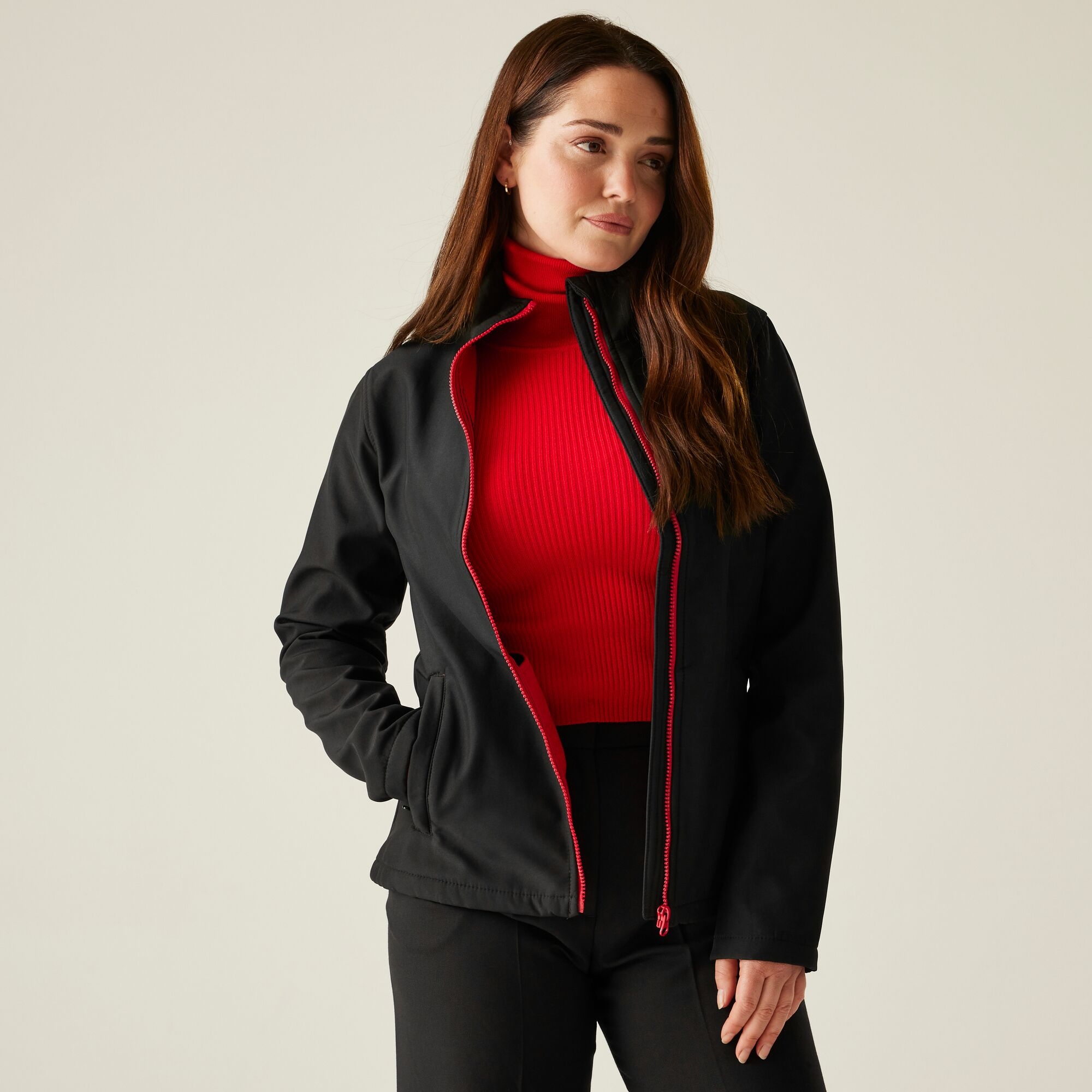 Regatta Women's Black Ablaze Printable Softshell Jacket In | Size: 10 - Image 2