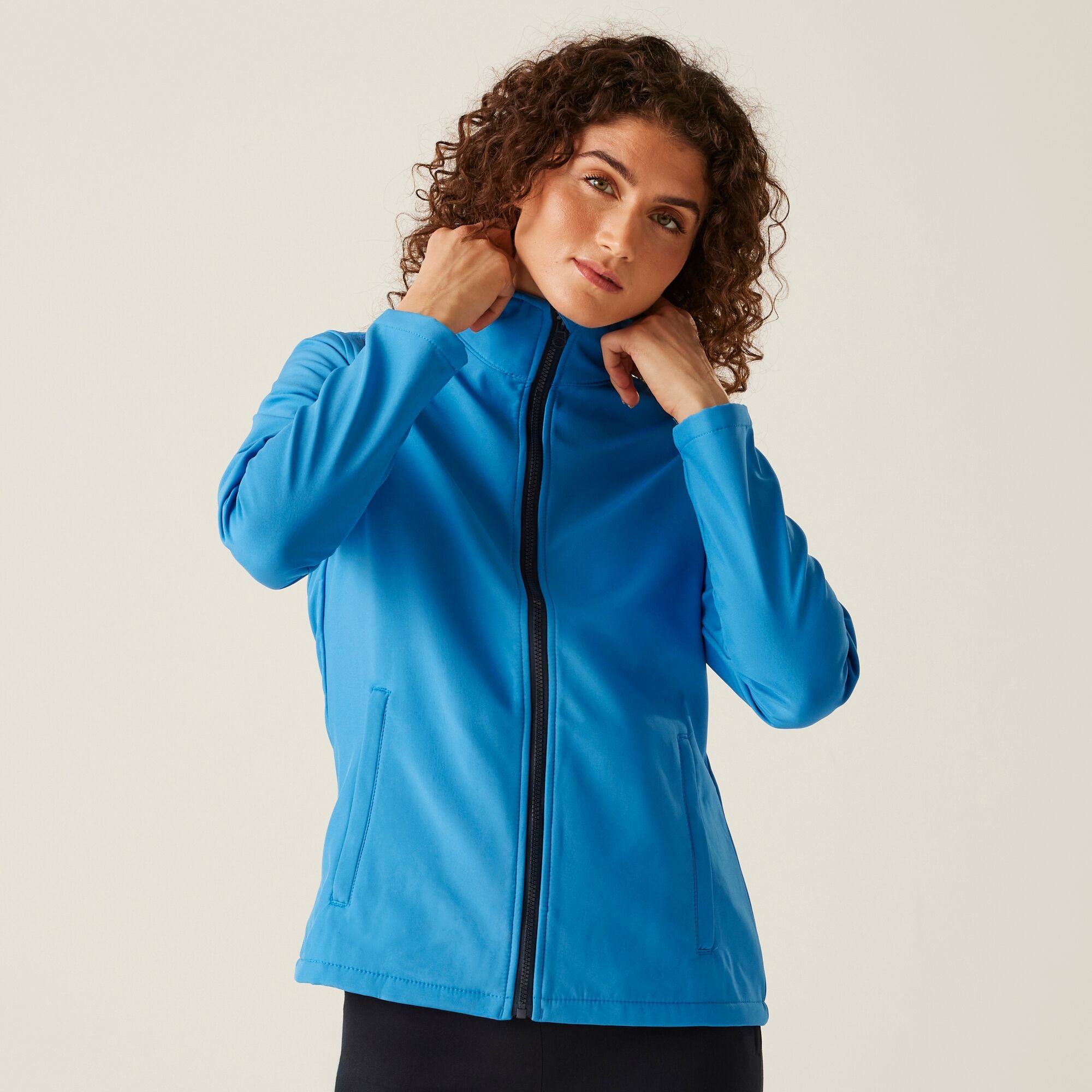 Regatta Professional Women's Breathable Ablaze Printable Softshell Jacket French Blue Navy, Size: 14