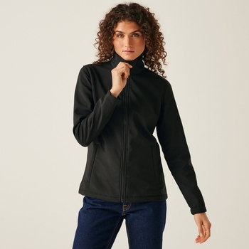 alinta long length softshell jacket black