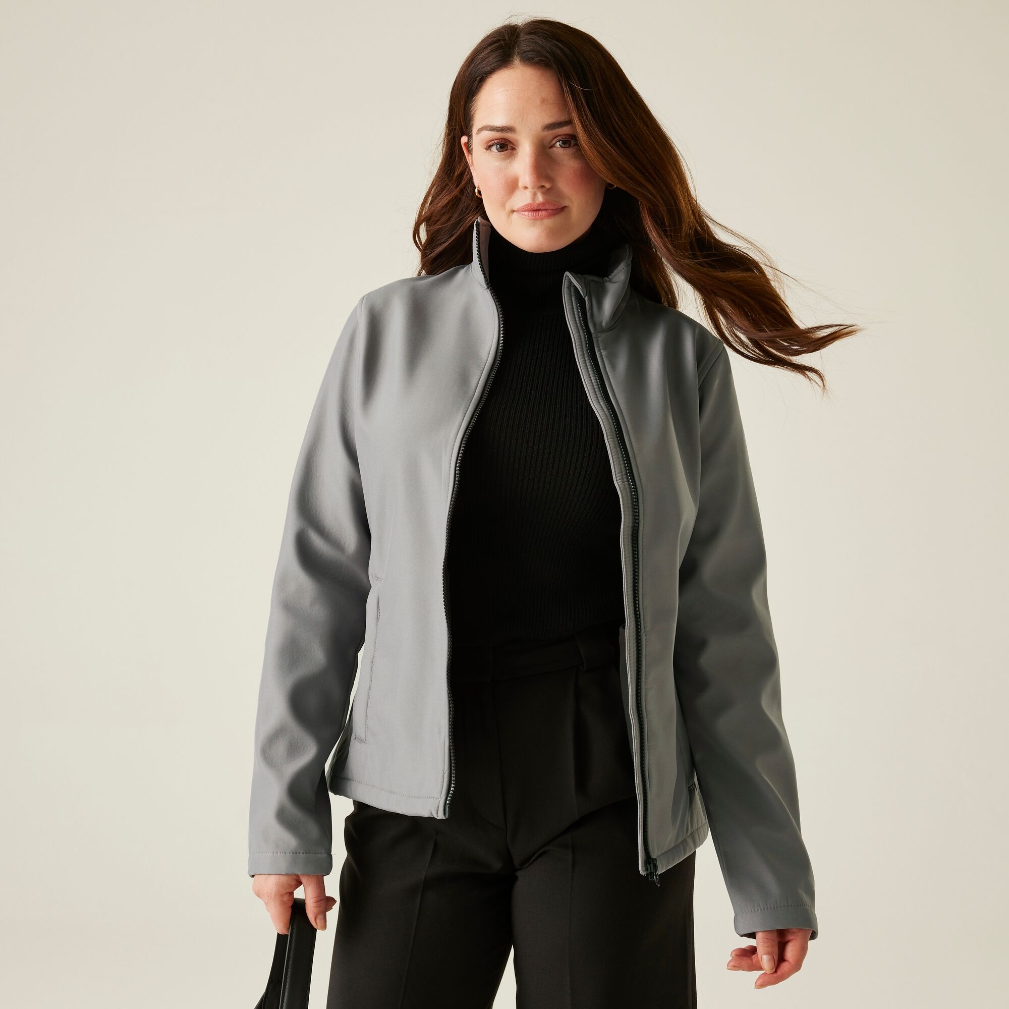 Regatta Professional Damski softshell Ablaze Szaro-czarny