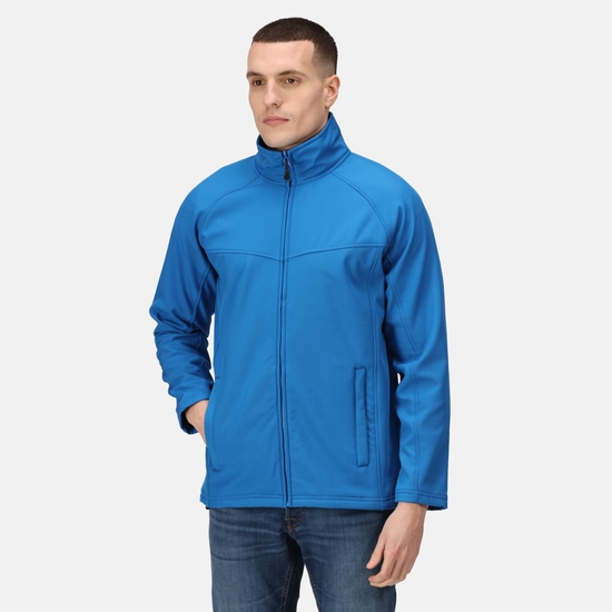 Men's Uproar Softshell Jacket Oxford Blue Seal Grey