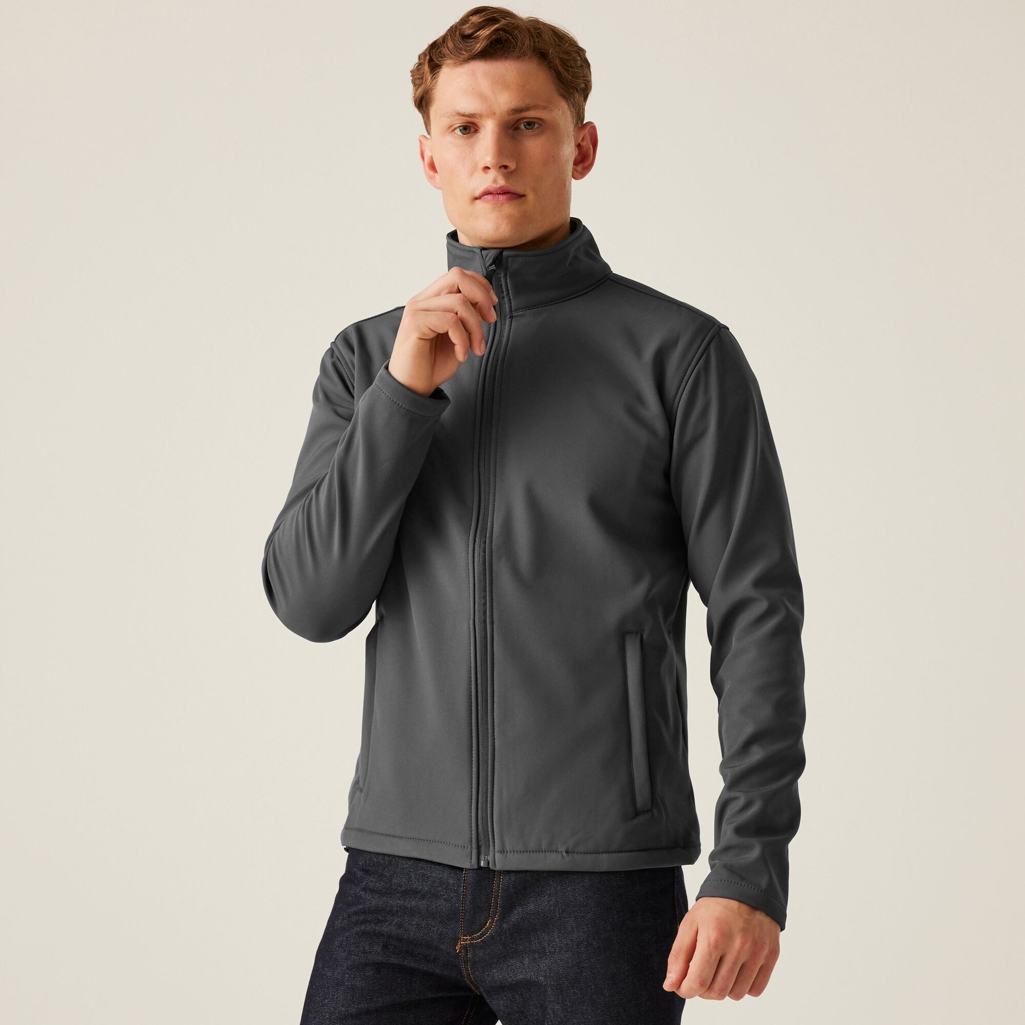 Regatta Professional Męski Softshell Reid Szaro-czarny, Rozmiar: 4Xl