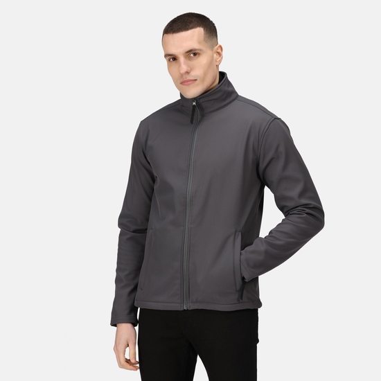 Men's Reid Softshell Jacket Seal Grey Black