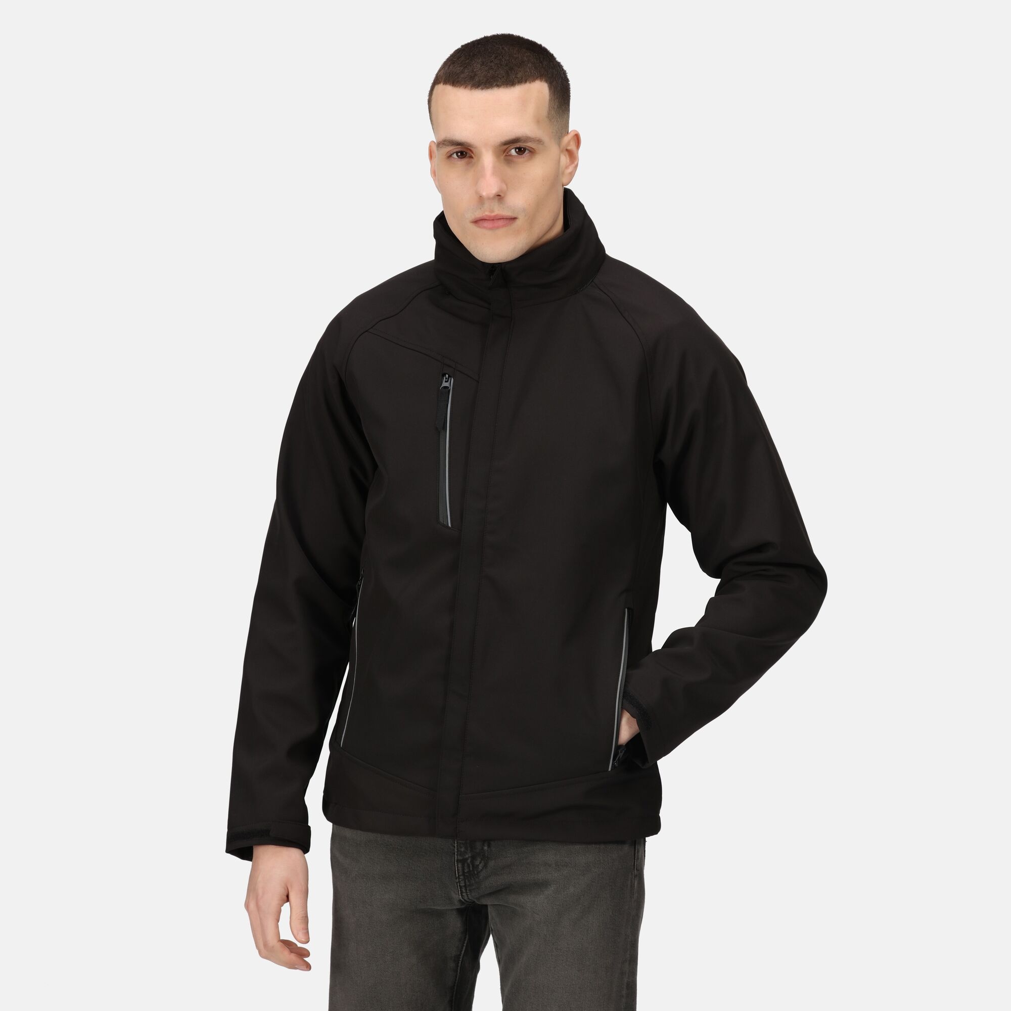 Regatta Professional Męski Softshell Przeciwdeszczowy Apex Czarny, Rozmiar: XL