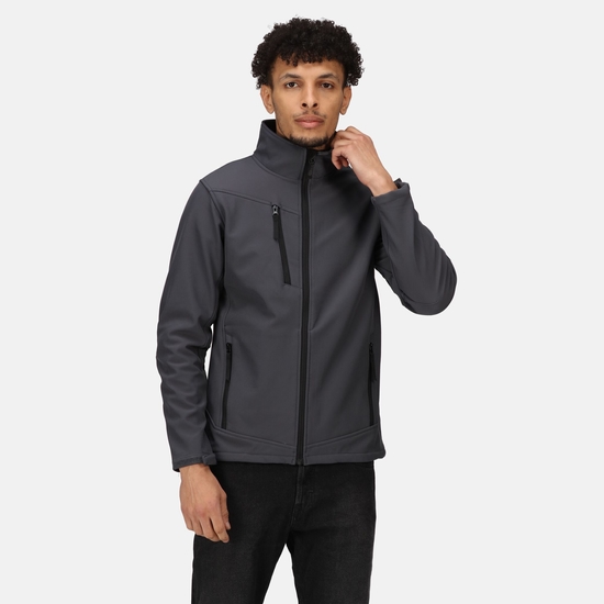 Men's Arcola 3 Layer Membrane Softshell Jacket Seal Grey Black