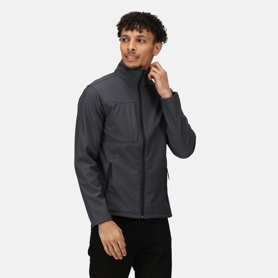 Men's Octagon II Printable 3 Layer Membrane Softshell Jacket Seal Grey Black