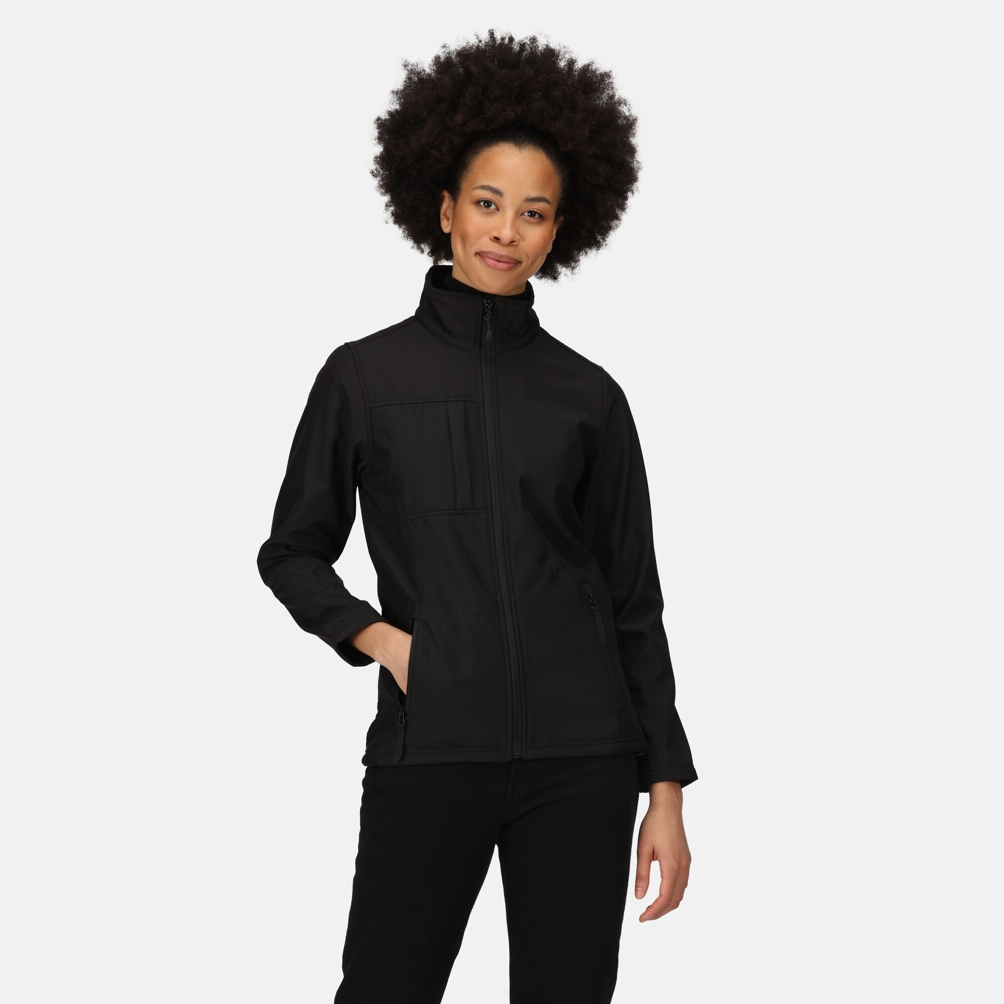 Regatta Professional Women's Waterproof Octagon II Printable 3 Layer Membrane Softshell Jacket Black, Size: 10