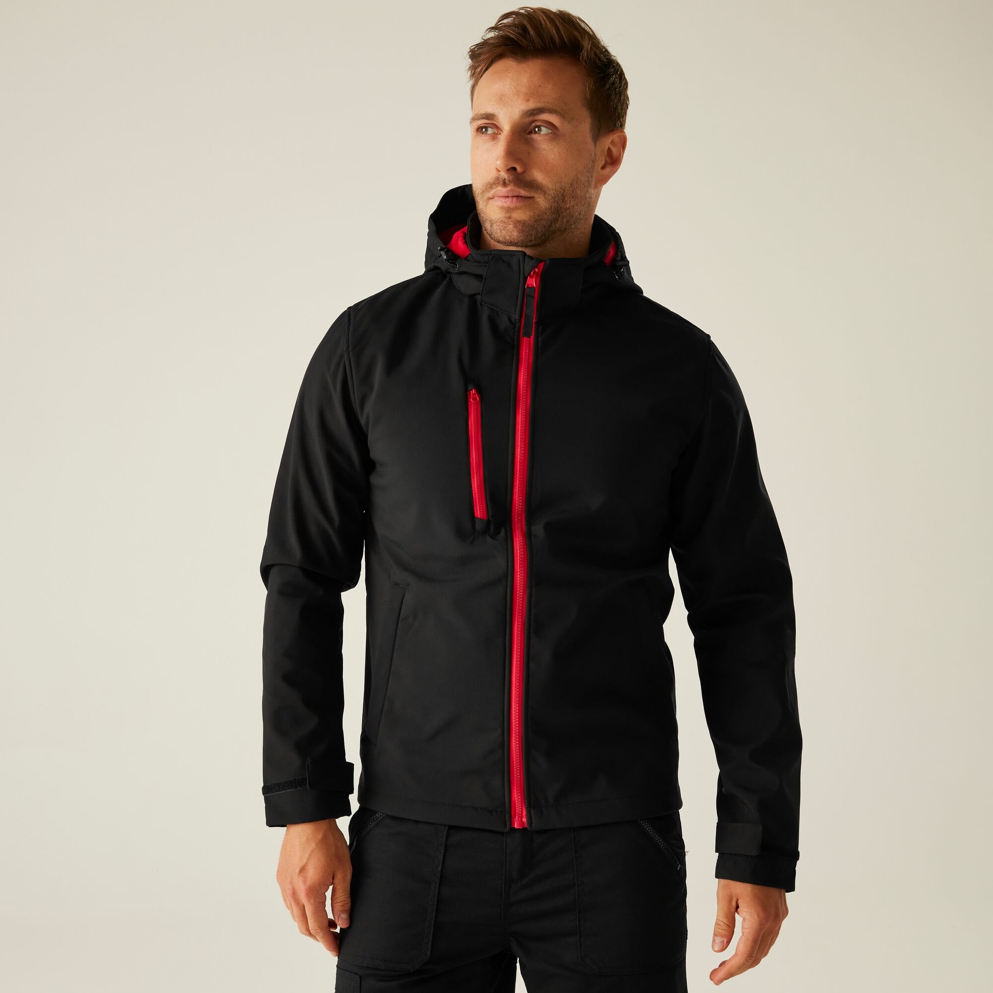 Regatta Professional Regatta Professional Męski softshell z kapturem Venturer Czarny
