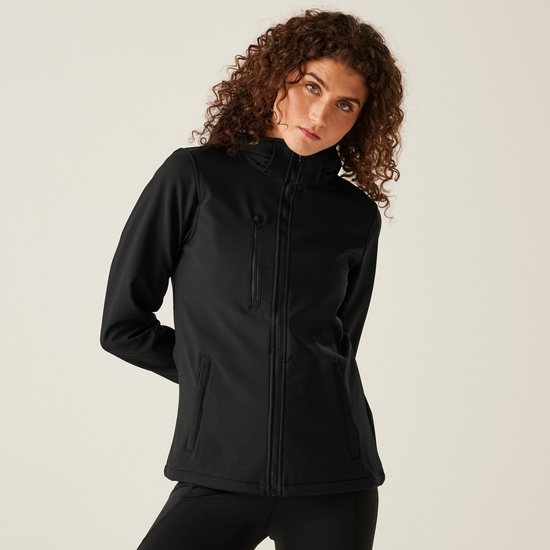Women's Venturer 3-layer Printable Hooded Softshell Jacket Black