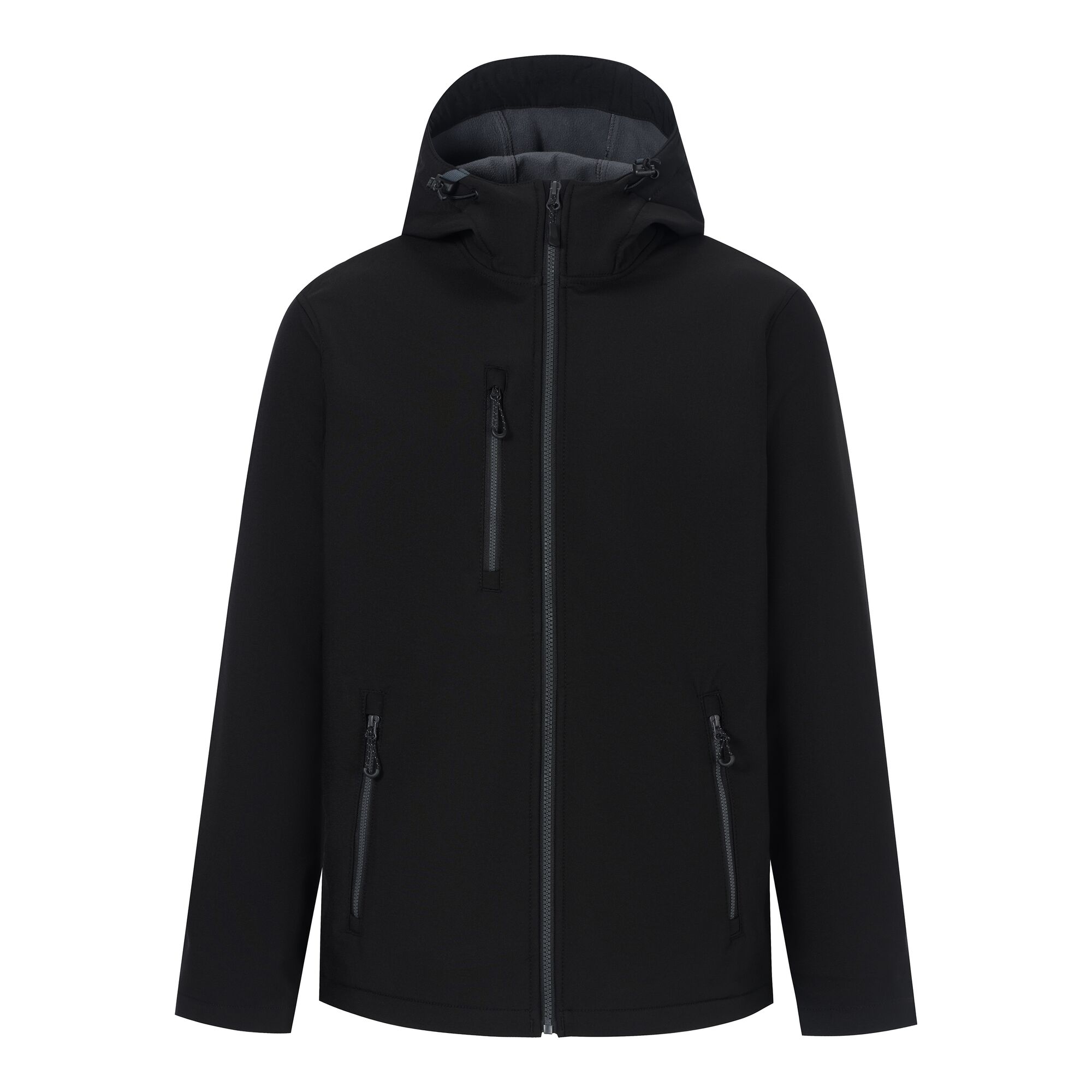Regatta Professional Men's Navigate 2 Layer Hooded Softshell Jacket - Black Medium
