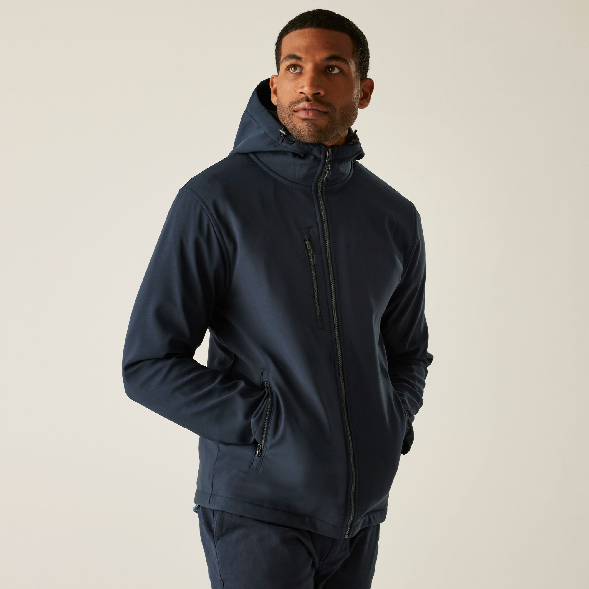 Regatta Professional Navigate 2 Layer Hooded Softshell Jacket Size: Xxl Men's Blue