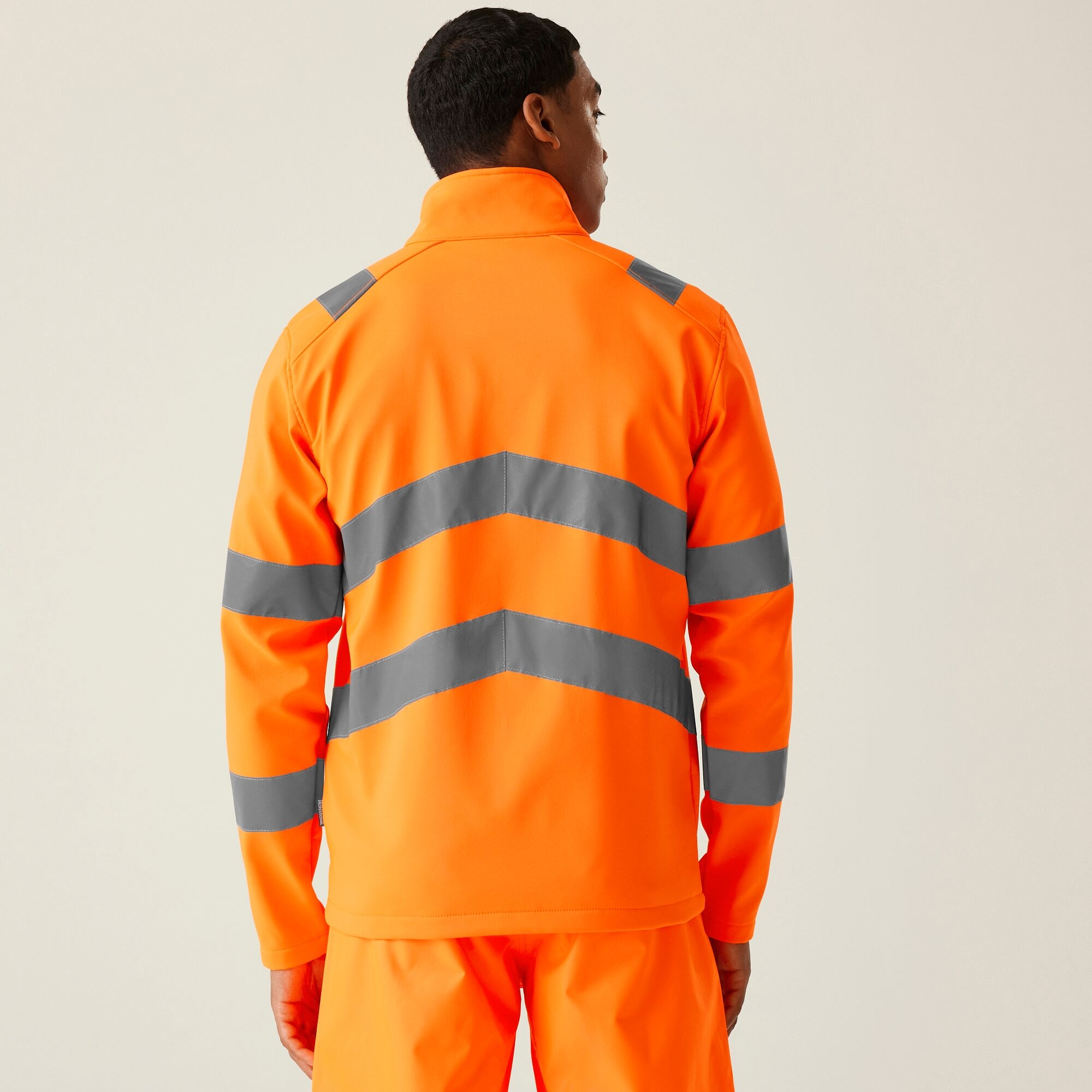 Men's Hi-Vis Pro Contract Ablaze 2 Layer Softshell Jacket Orange