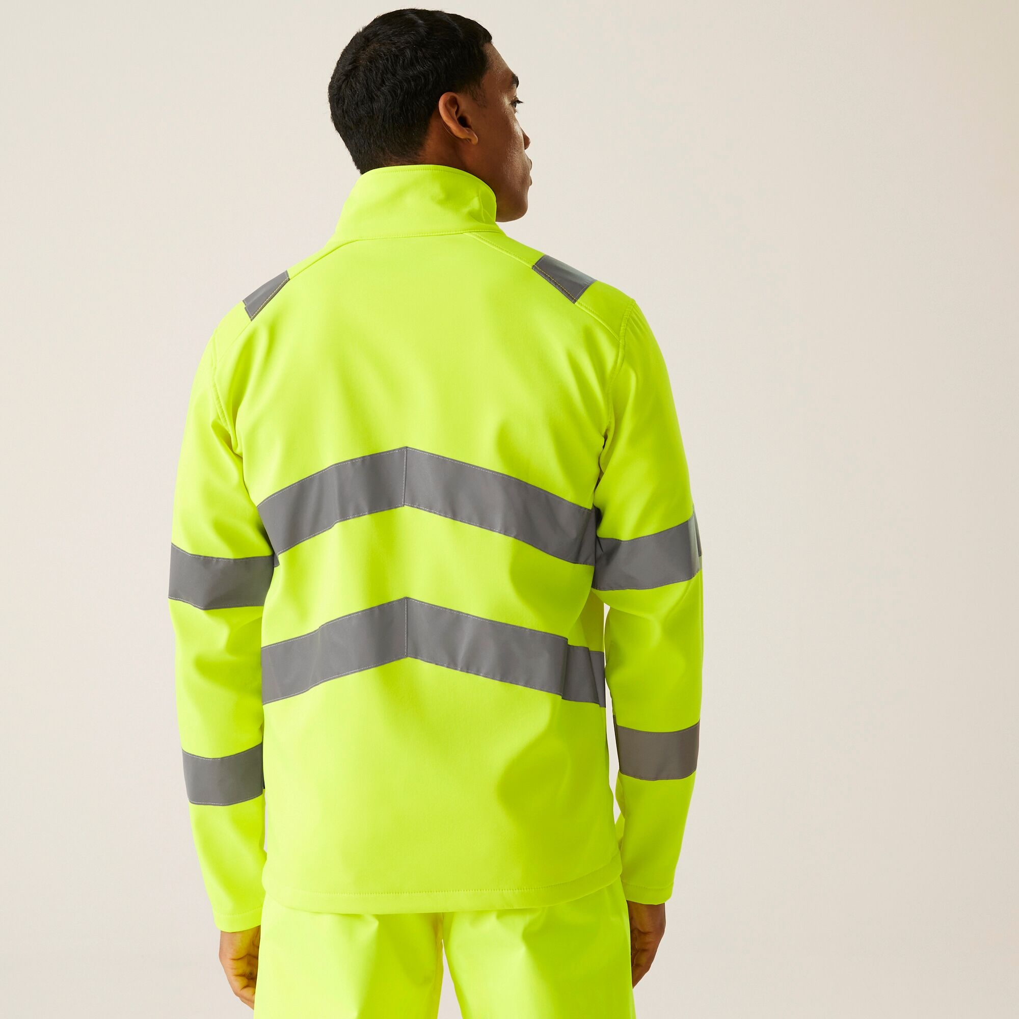Men's Hi-Vis Pro Contract Ablaze 2 Layer Softshell Jacket Yellow