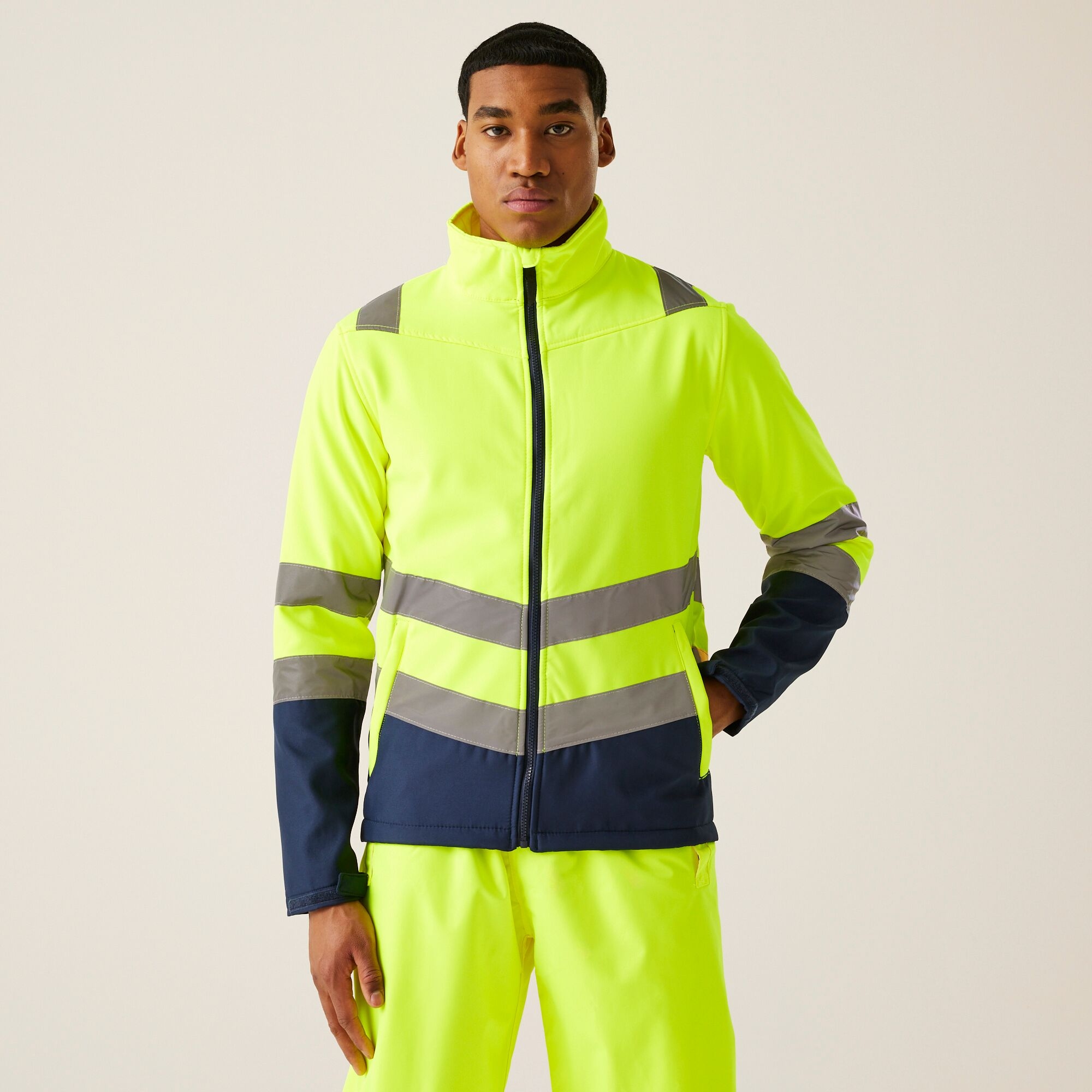 Regatta Professional Męski Softshell Odblaskowy Proffesional Żółty, Rozmiar: XL