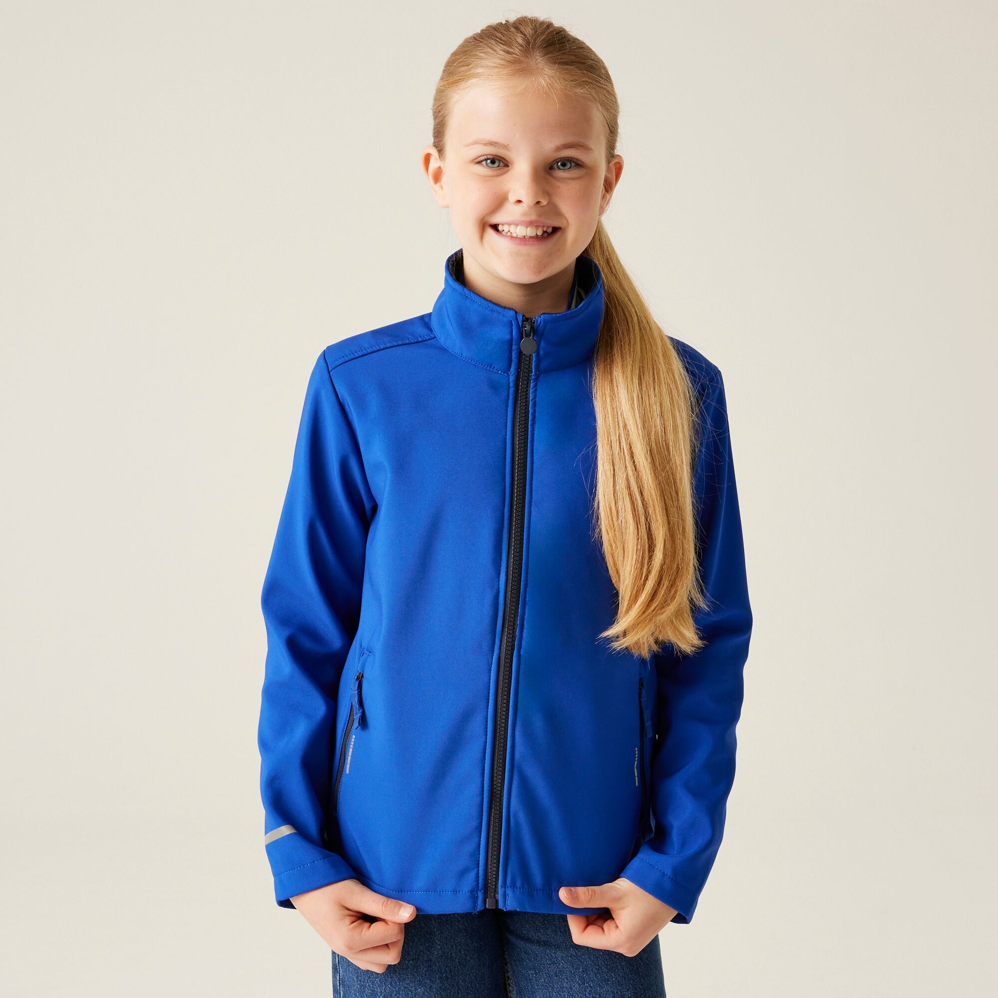 Regatta Professional   Dziecięcy Softshell Ablaze Niebieski