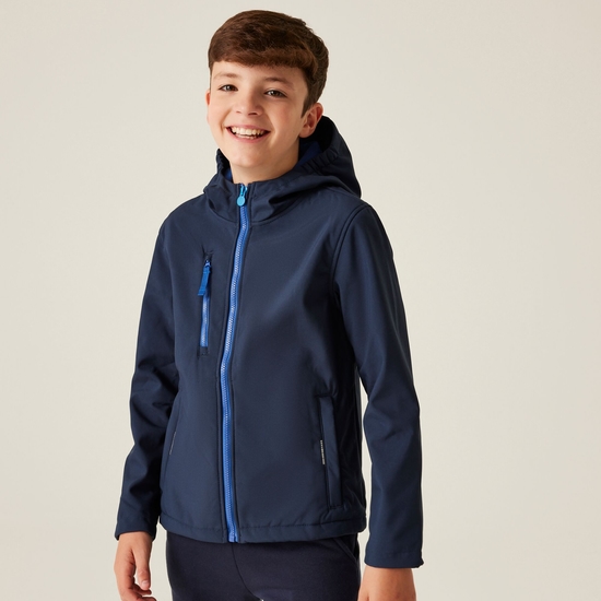 Kids' Ablaze 3-Layer Softshell Jacket Navy New Royal