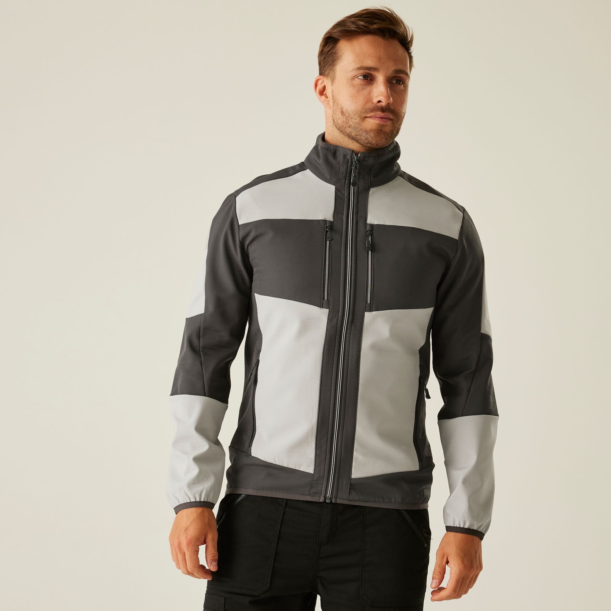 Regatta Professional E-Volve 2 Layer Softshell Jacket Size: 3XL Men's Grey