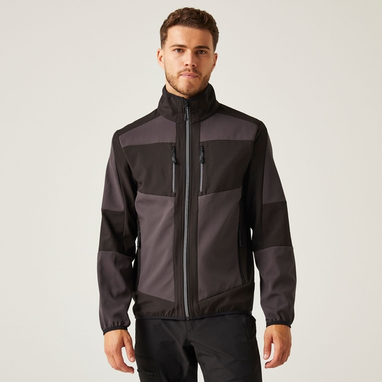 Men's E-Volve 2 Layer Softshell Jacket Ash Black