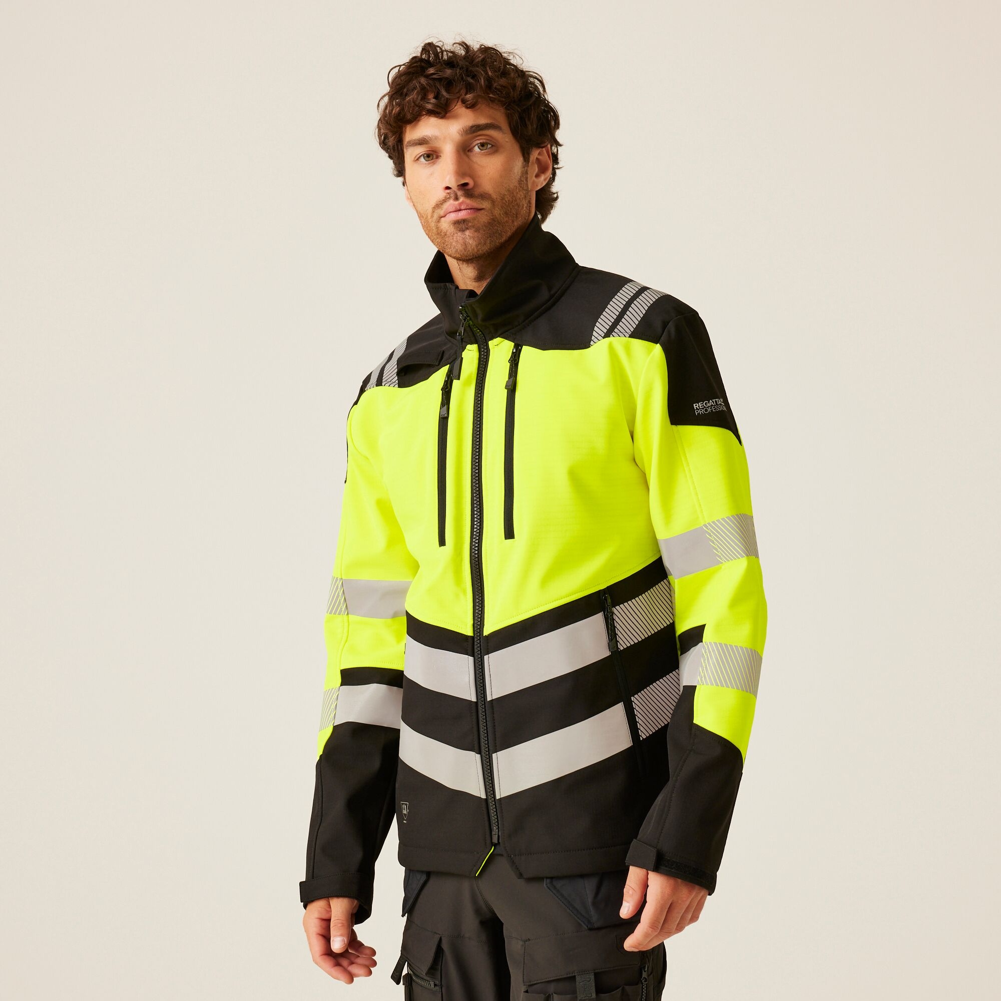 Regatta Professional Hi-Vis X Pro 3 Layer Softshell Jacket Class 2 Size: M Men's Yellow