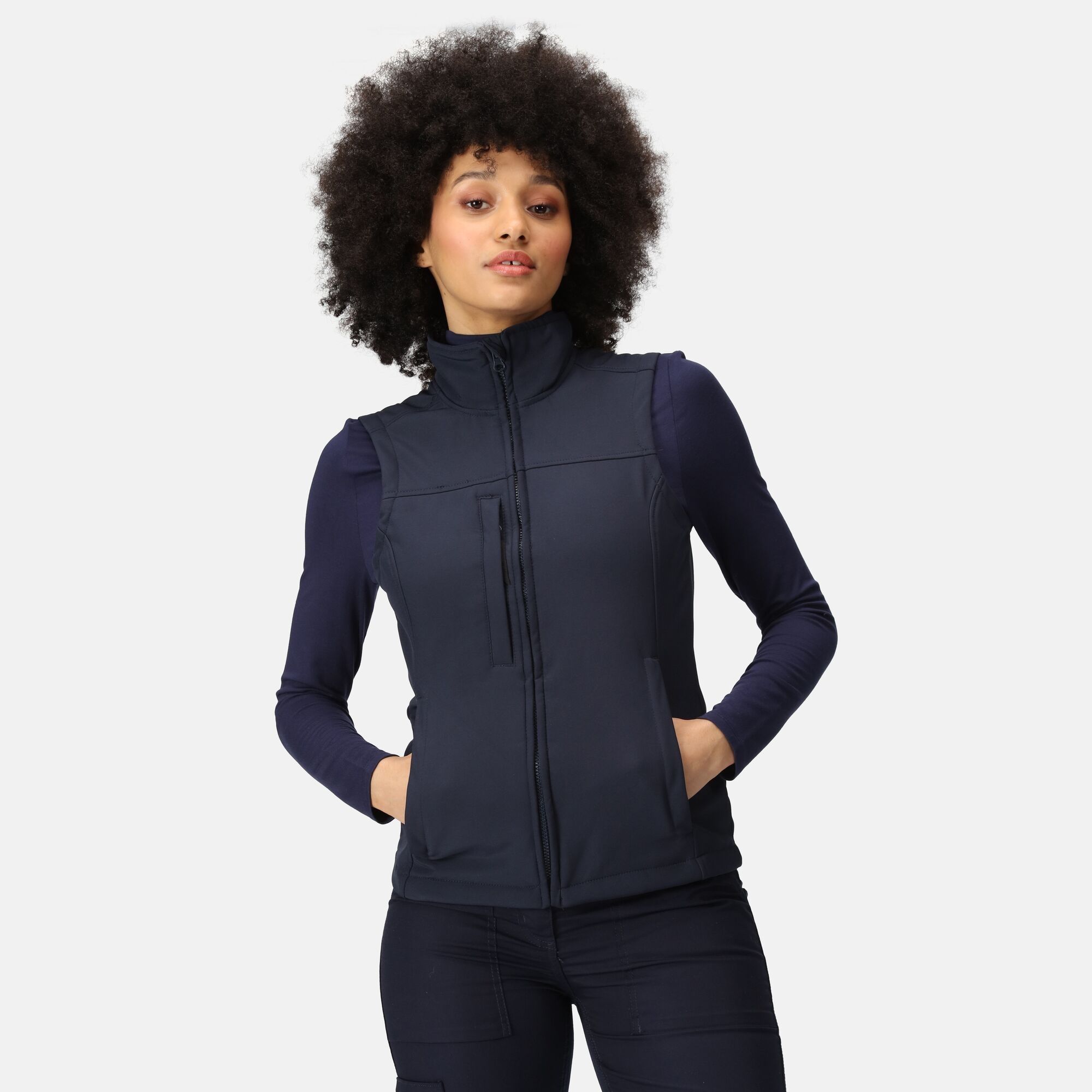 Regatta Professional Damska Kamizelka Softshell Flux Granatowy, Rozmiar: 42