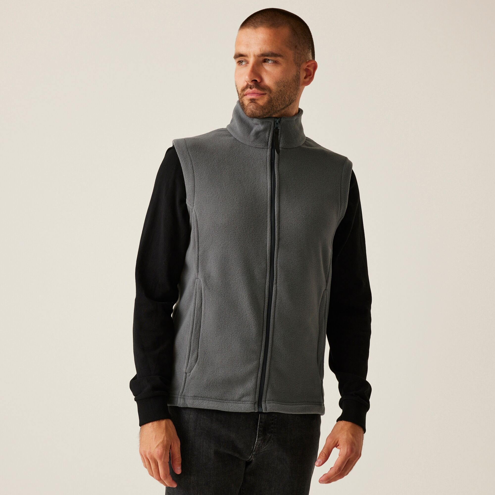 B&Q - Micro Fleece Bodywarmer Grey - Image 4