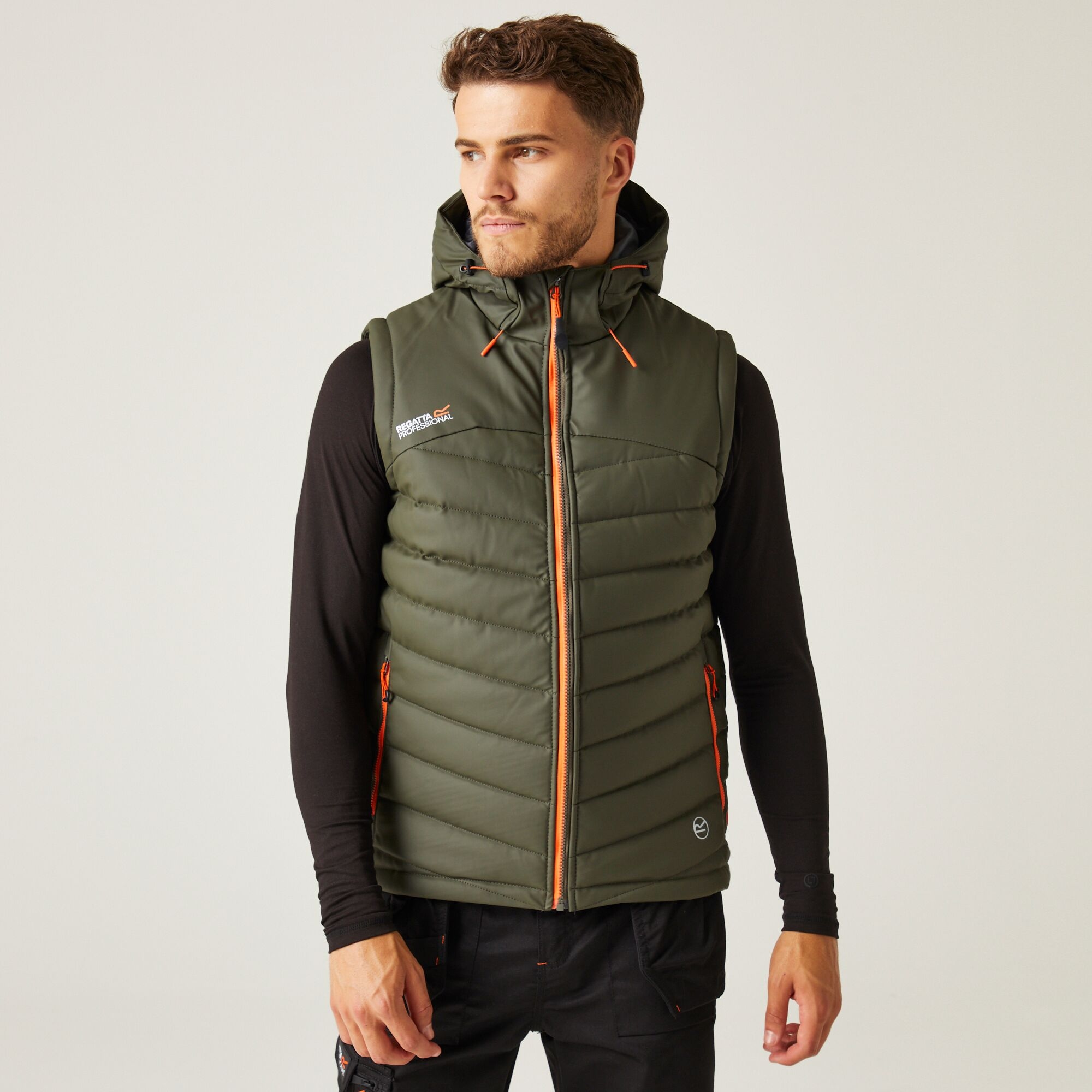 Regatta Professional Men's Green Calculate Insulated Bodywarmer Dark Khaki, Size: Xxl