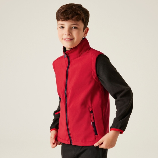 Kids' Ablaze Softshell Bodywarmer Classic Red/Black