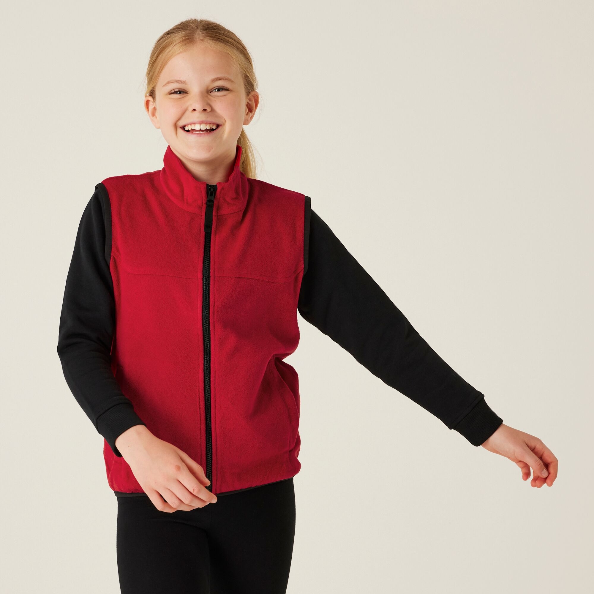 Dziecięca kamizelka polarowa Regatta Professional Czerwony