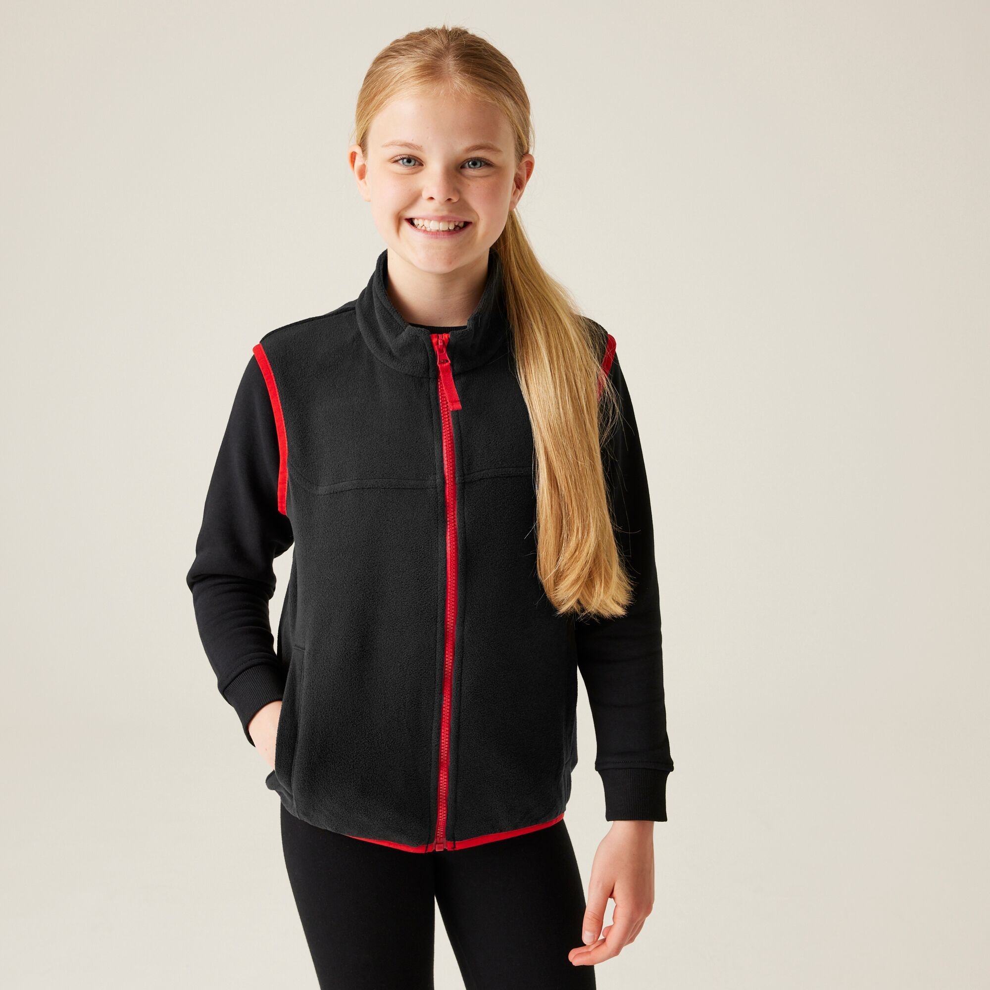 Dziecięca kamizelka polarowa Regatta Professional Czarny