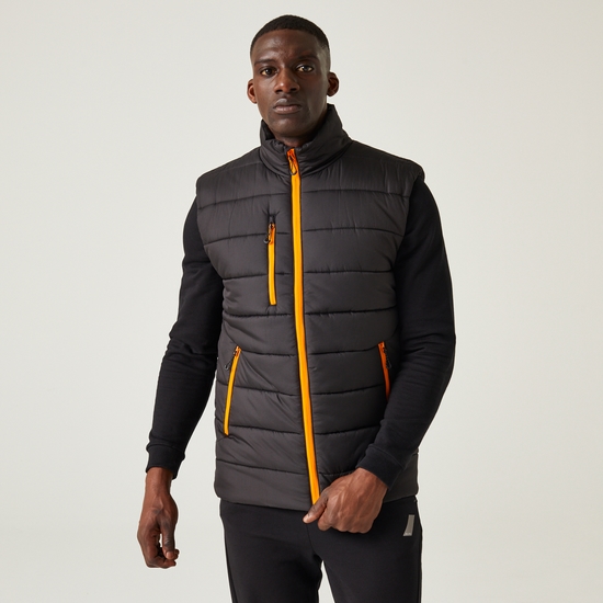 Men's Navigate Thermal Bodywarmer Black Orange Pop