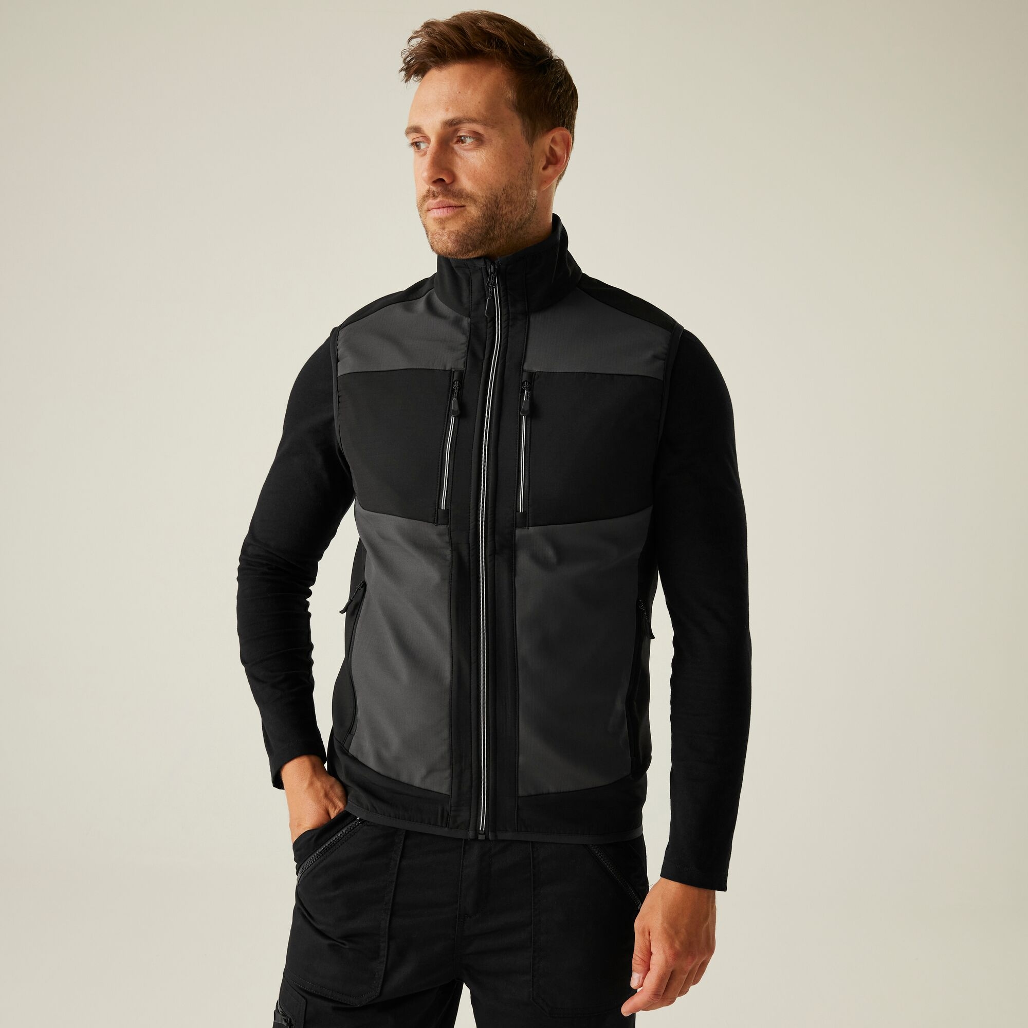 Regatta Professional E-Volve 2 Layer Softshell Gilet Size: Xxl Men's Grey