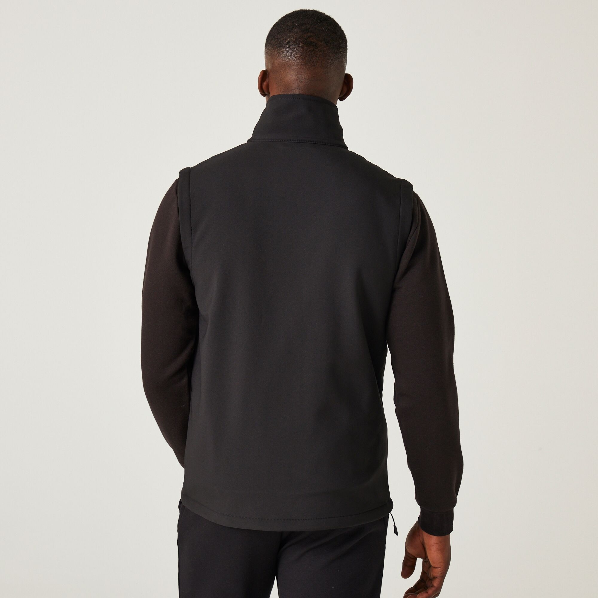 Regatta Professional Men's Water Repellent Navigate 2 Layer Softshell Bodywarmer Black Classic Red, Size: XXL